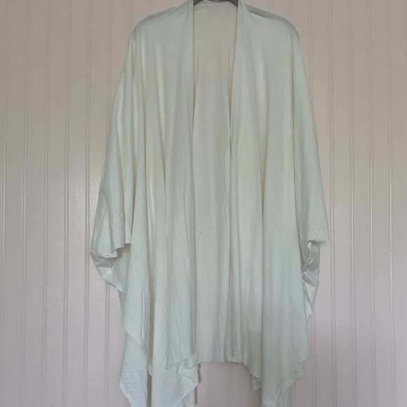 Sinew Moon Cropped Bodhi Drip Kimono in Bone Lightweight Hemp Jersey One Size - Picture 3 of 7